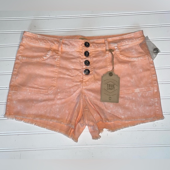 True Craft Pants - True Craft Jr Sz 7 Stretchy Shorts W-32" I-3" 2 4 Button Closure New with Tags